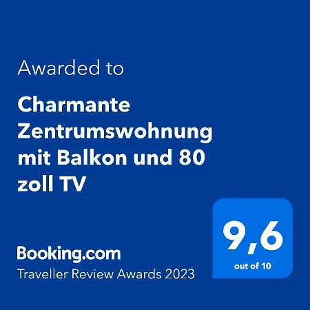 Apartmán Charmante Zentrumswohnung Mit Balkon Und 80 Zoll Tv